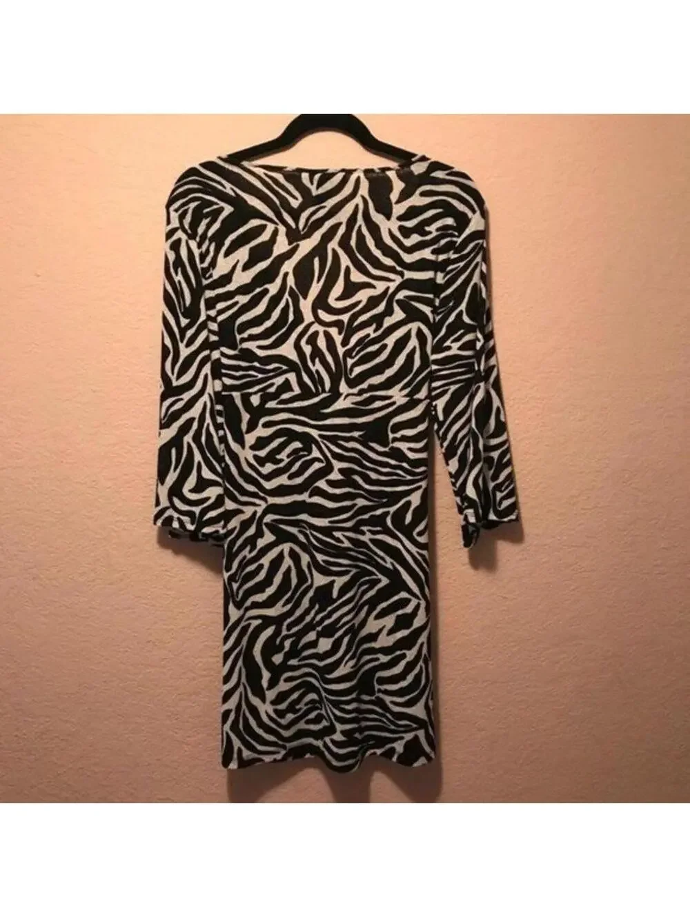 Inc Black and White Zebra Print Dress with 3/4‎ Sleeves
